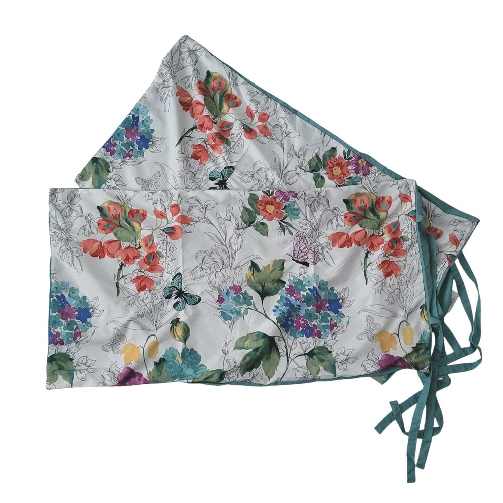 Pioneer Woman Blooming Bouquet Pillow Sham 2 King Butterflies Floral Cottagecore